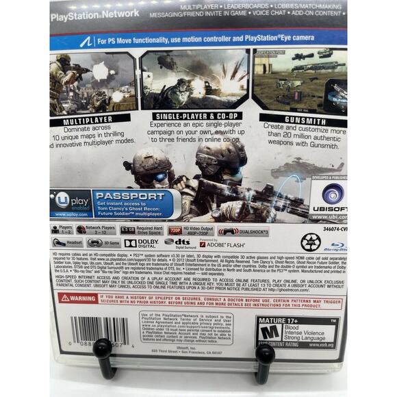 Tom Clancy's Ghost Recon: Future Soldier (Sony PlayStation 3, 2012) CIB - Tested - Picture 3 of 9